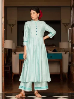 Sifar A-Line Silk Long Kurta