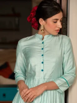Sifar A-Line Silk Long Kurta