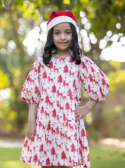 Snowy Elves Organic Cotton Dress