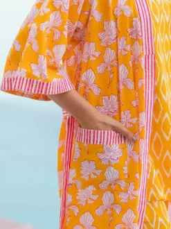 Snuggle Cotton Block Printed Kimono/Robe