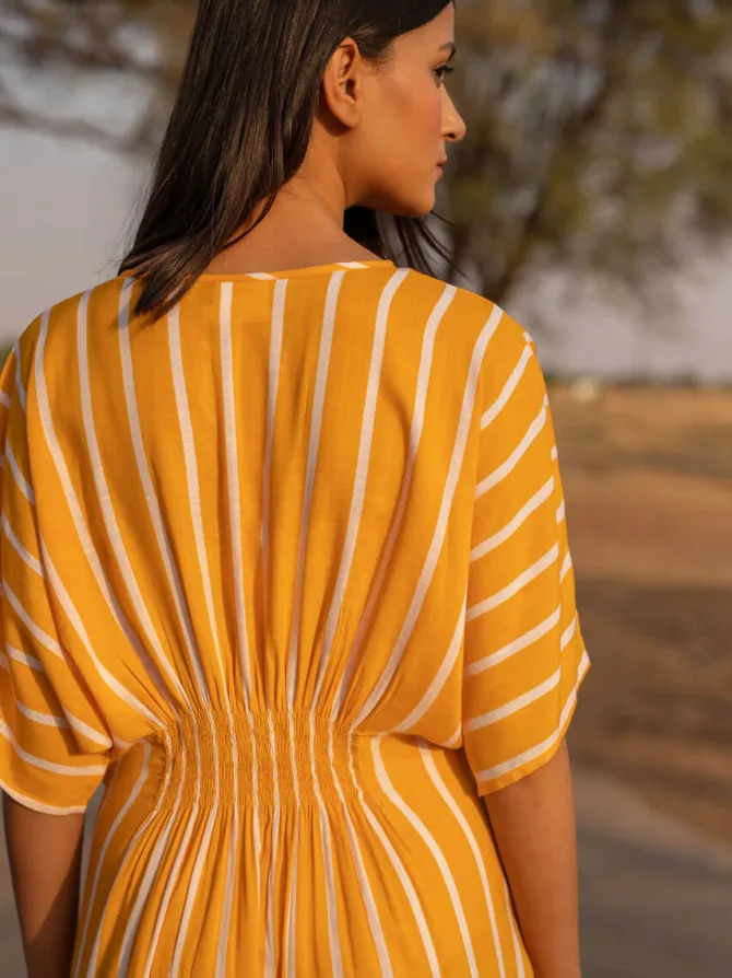Sona Slub Kaftan Maxi Dress