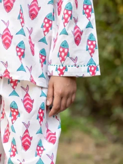 Splash Organic Cotton Block Printed Pyjama Set