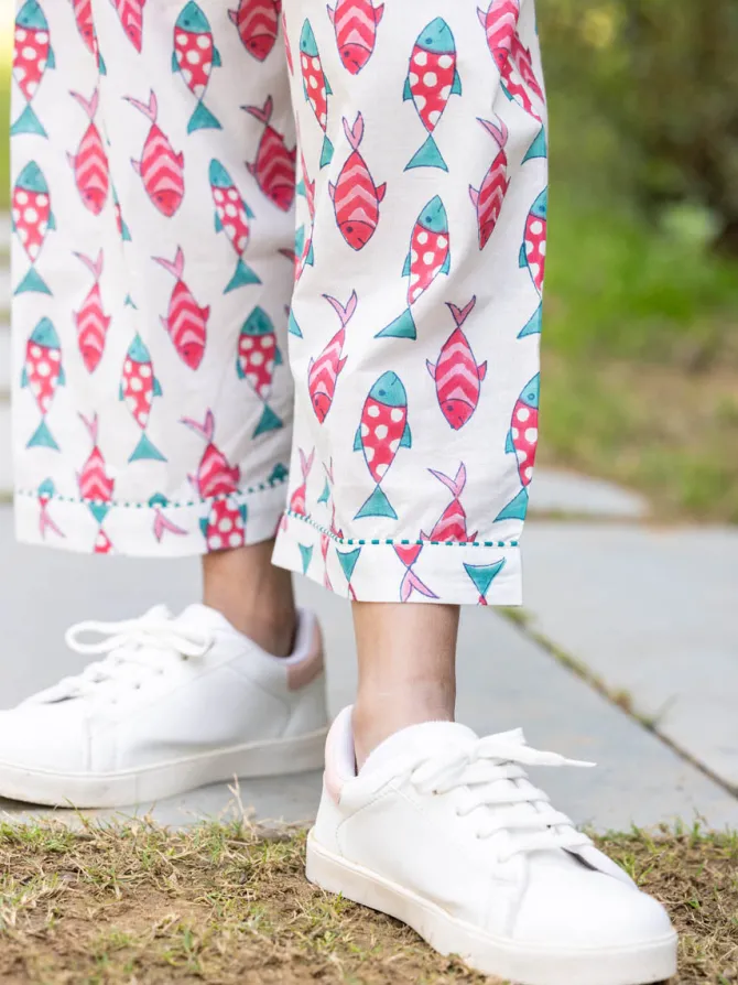 Splash Organic Cotton Block Printed Pyjama Set