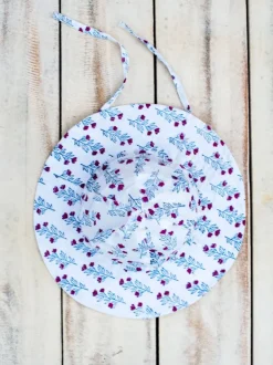 Spring Bloom Block Printed Cotton Hat