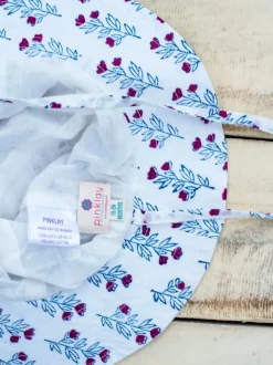 Spring Bloom Block Printed Cotton Hat
