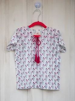 Spring Bloom Organic Cotton Block Printed Top