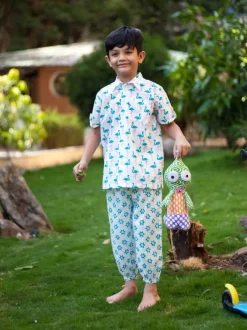Starry Night Blue Organic Cotton Comfort Pants