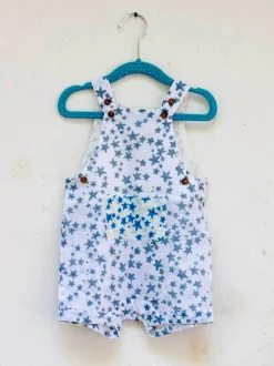 Starry Night Organic Cotton Block Printed Dungarees
