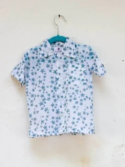 Starry Night Organic Cotton Block Printed Shirt