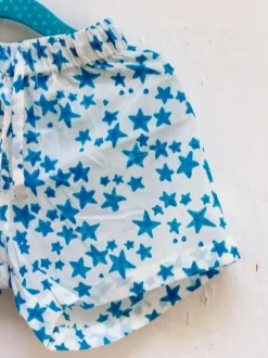 Starry Night Organic Cotton Block Printed Shorts