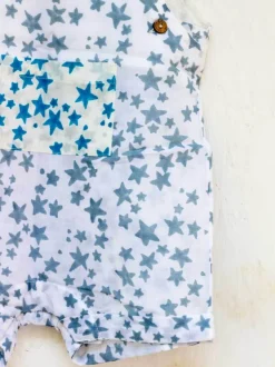 Starry Night Organic Cotton Block Printed Dungarees