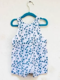 Starry Night Organic Cotton Block Printed Dungarees