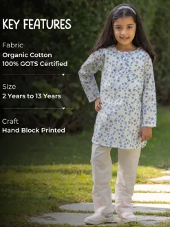 Starshine Organic Cotton Block Printed Kurta Pyjama Set