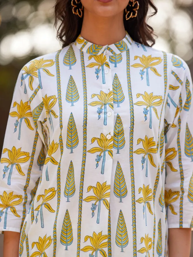 Stella Block Printed Cotton Kurta