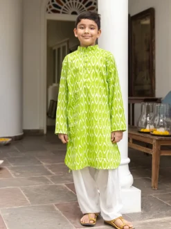 Sundew Organic Cotton Block Printed Long Kurta