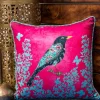 Sunheri Chidiya Cotton Cushion Cover - 16 Inch