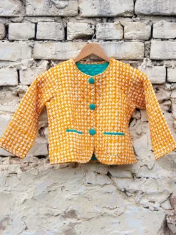 Sunrise Superstar Yellow Organic Cotton Quilted Tea Cup Jacket