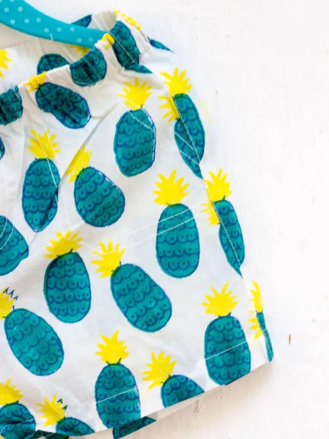Sunshine Blast Organic Cotton Block Printed Shorts