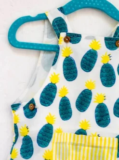 Sunshine Blast Organic Cotton Block Printed Dungarees