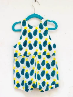 Sunshine Blast Organic Cotton Block Printed Dungarees
