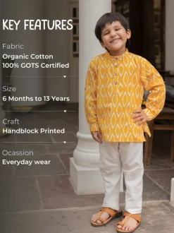 Sunshine Organic Cotton Block Printed Shirt Kurta