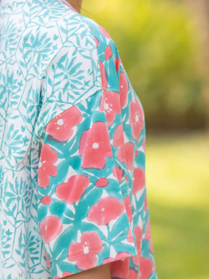 Surya Hand Block Printed Oversized T-shirt