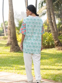 Surya Hand Block Printed Oversized T-shirt