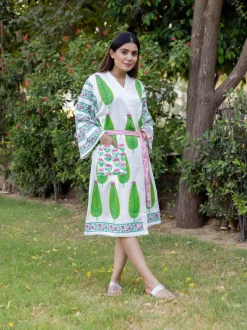 Swara Waffle Cotton Bath Robe