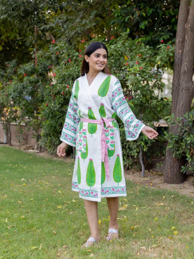 Swara Waffle Cotton Bath Robe