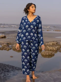 Tahira Indigo Co-ord Set of 2