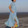 Tamara Blue Polka Kaftan