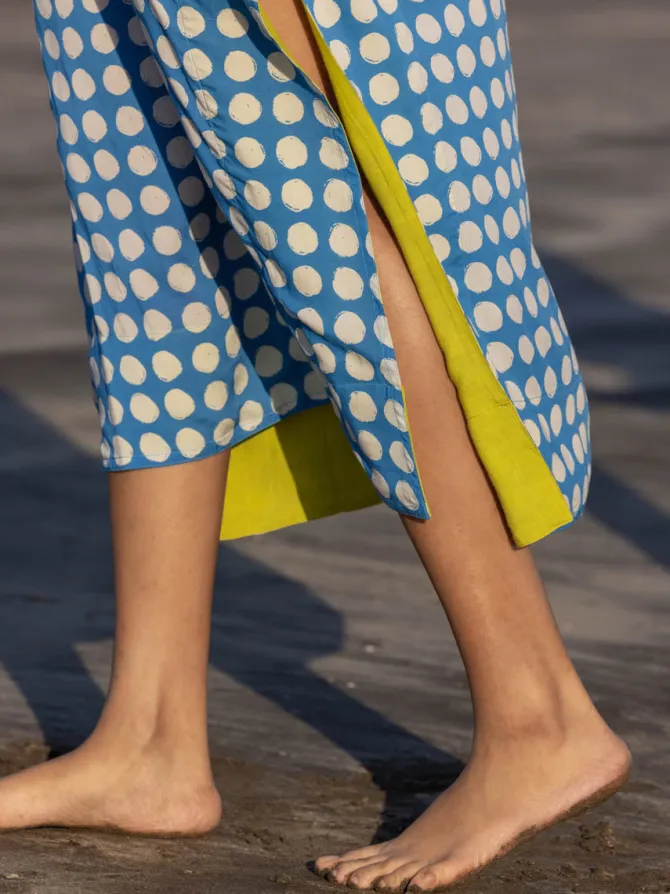 Tamara Blue Polka Kaftan