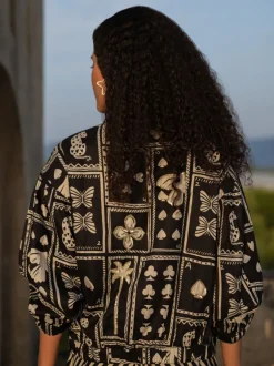 Tangier Embroidered Twill Bomber Jacket