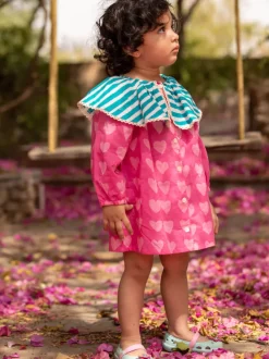 Te Amo Organic Cotton Block Printed Dress