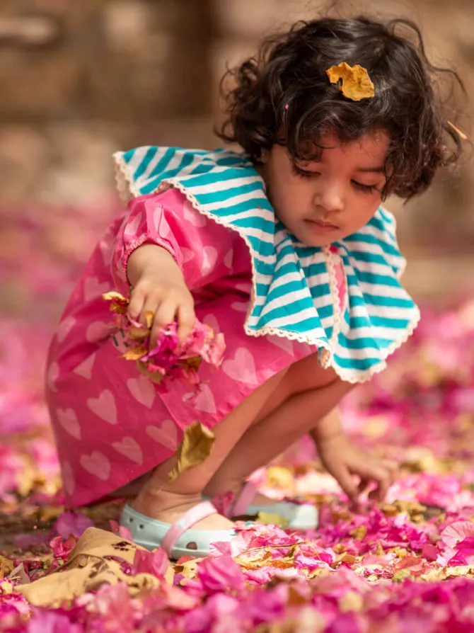 Te Amo Organic Cotton Block Printed Dress