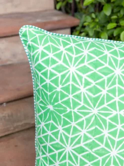 Tejas Hand Block Printed Cotton Cushion Cover - 24 Inch