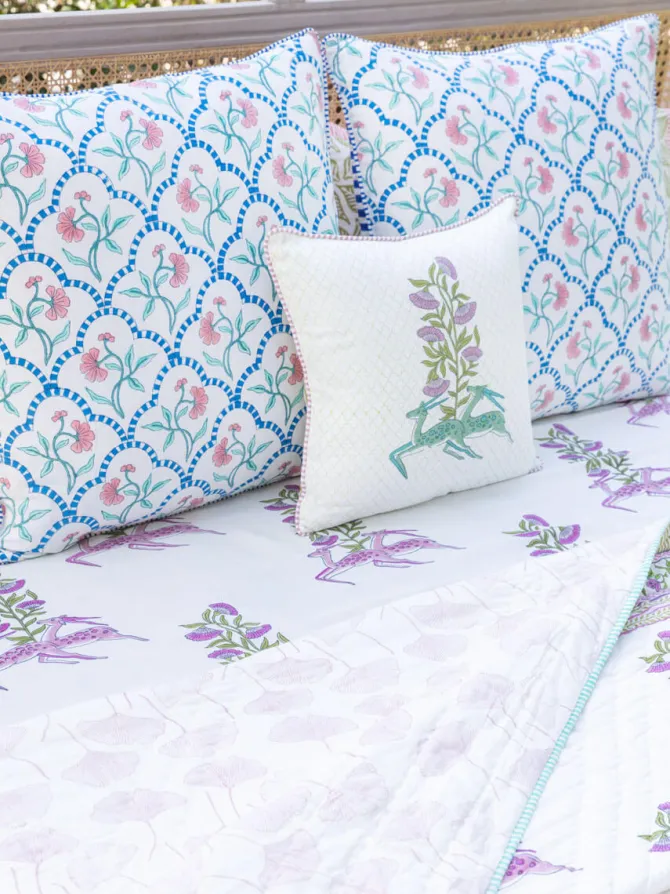The Great Indian Stag Block Printed Cotton Quilt