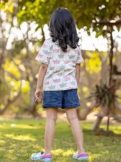 Tiny Boat Organic Cotton Block Printed T-shirt