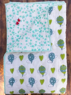 Toy Story Hand Block Printed Cotton Quilt
