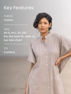 Tridevi Cotton Kaftan Shirt Dress
