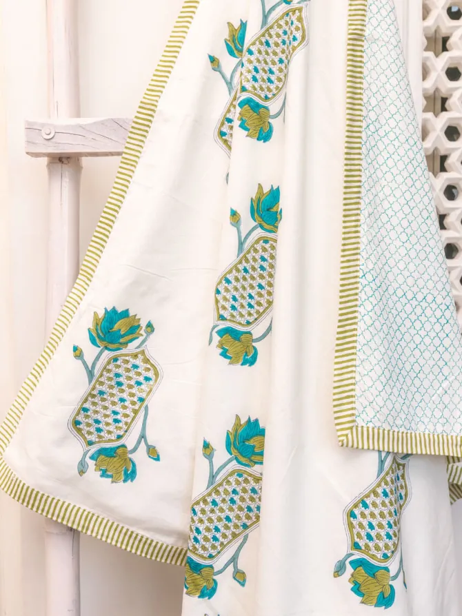 Tripti Block Printed Cotton Muslin Dohar