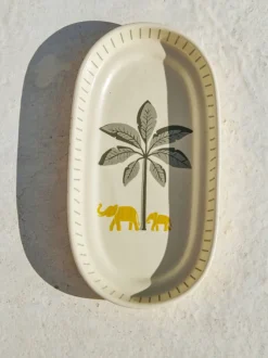 Tusk Trails Ceramic Oval Platter