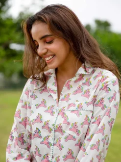 Unicorn Soft Cotton Pyjama Set