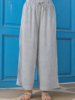 Urban Grey Stripes Palazzo Pants