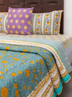 Utsa Block Printed Cotton Quilt