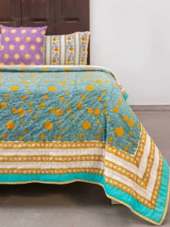 Utsa Block Printed Cotton Quilt