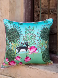 Van Mahotsav Cotton Cushion Cover - 16 Inch