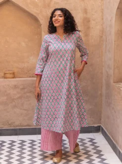 Varuni Hand Block Printed Cotton Kurta