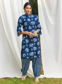Vasant Indigo Cotton Kurta