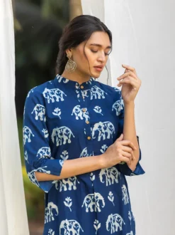 Vasant Indigo Cotton Kurta